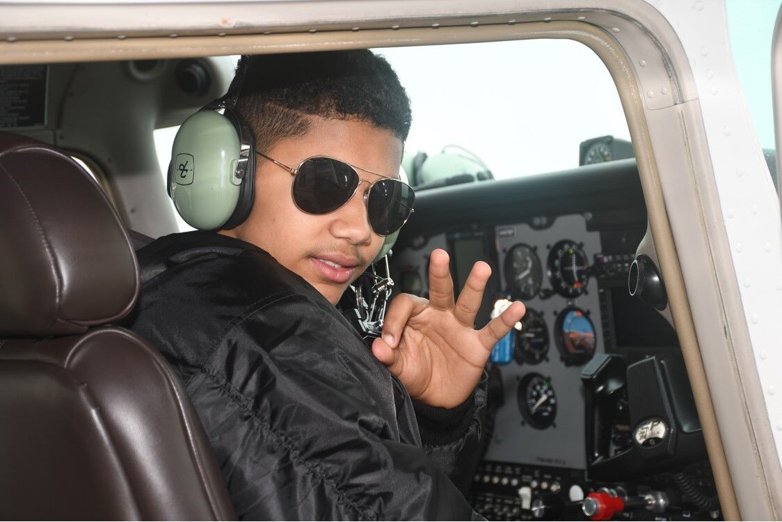 Bryan Figuereo-Colon prepares to fly
